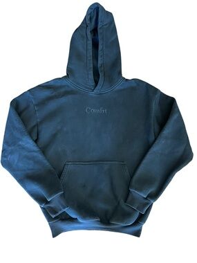 Comfrt Hoodie Womens S Black Oversized Minimalist Fleece Pullover Athleisure